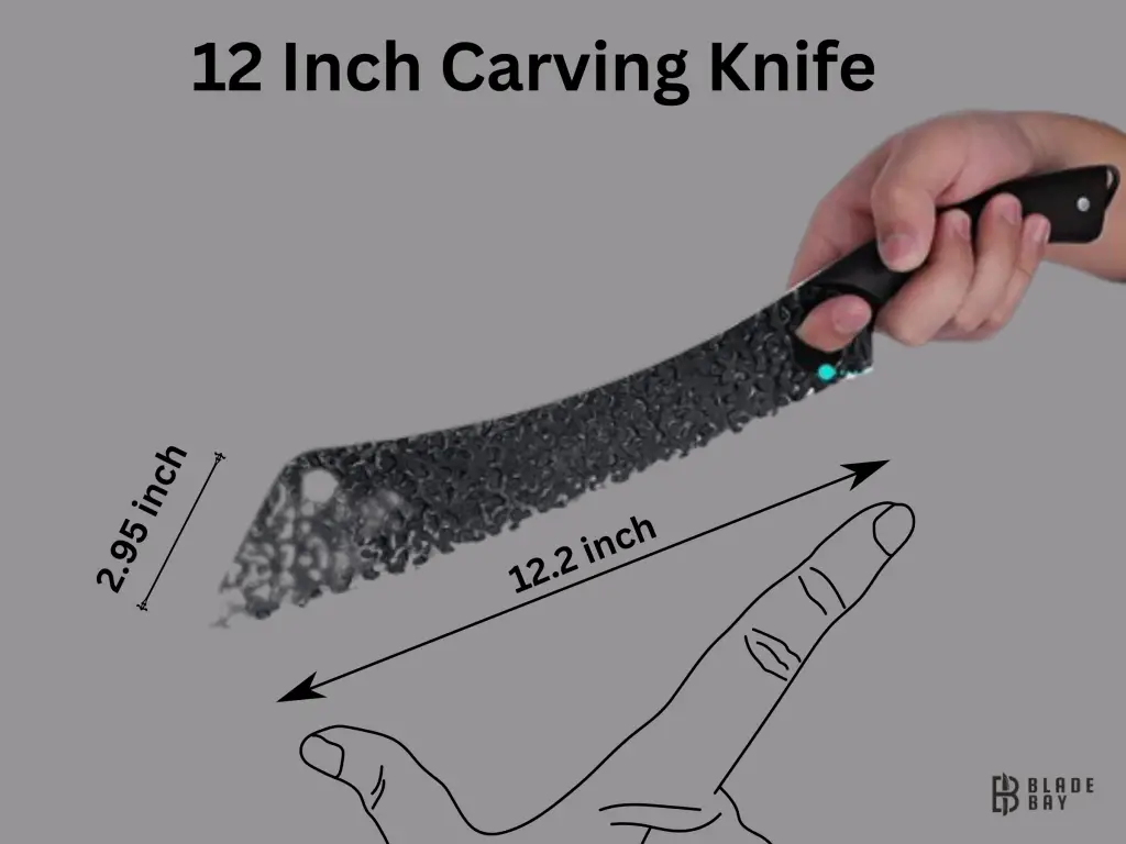 Cutluxe Slicing Carving Knife – 12 Brisket Knife Meat Cutting and BBQ Knife – Razor Sharp German Steel – Full Tang Ergonomic Handle Design – Artisan Series